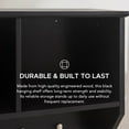 thumbnail image 5 of Sunjoy Black Hanging Storage Wall Shelf with Hooks, 5 of 9