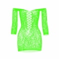 thumbnail image 1 of Intimates Wrap Hip Skirt Open Cut Long Sleeve Tight Mesh Coat W531, 1 of 2