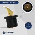 thumbnail image 4 of Five Oceans Boat Plug, Livewell Bailer Drain Plug, For 7/8-Inch Diameter Drains, Locks in Place, Brass Handle, Rubber Plug - FO2209, 4 of 7
