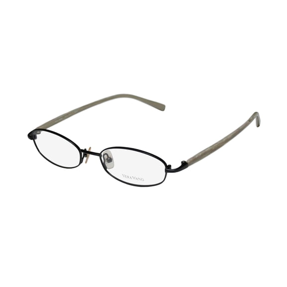 NEW VERA WANG V137 WOMENS/LADIES DESIGNER FULL-RIM BLACK / MINK HAND MADE IN JAPAN HIP DURABLE FRAME DEMO LENSES 49-17-140 EYEGLASSES/EYE GLASSES