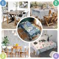 thumbnail image 3 of Pioneer Flower Floral Print Pattern Rectangle Tablecloth 60"x120",Waterproof Polyester Rectangle Table Cloth, Wipeable Spillproof Polyester Tablecloth for Dining, Camping, Indoor and Outdoor, 3 of 6