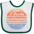 thumbnail image 3 of Inktastic Lake of the Ozarks Distressed Retro Sunset Boys or Girls Baby Bib, 3 of 4