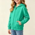 thumbnail image 5 of Ashirexll Girls Hoodies Solid Hooded Long Sleeve Sweatshirt for Big Girls Fall Casual Layer 1-11 Years, 5 of 7