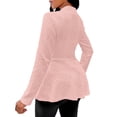 thumbnail image 2 of Gytharion Women's Solid Color Cardigans Waist Cinched Peplum Hem Open Front Coats Long Sleeve Single Button Casual Outwear Coats, 2 of 5