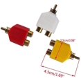 thumbnail image 2 of KAIYANG Adaptador divisor RCA Y de 4 piezas, 2 hembras a 1 macho para conversión de cable de TV, AV y video, 2 of 3