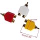 thumbnail image 2 of KAIYANG Adaptador divisor RCA Y de 4 piezas, 2 hembras a 1 macho para conversión de cable de TV, AV y video, 2 of 3