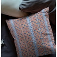 thumbnail image 2 of Amrita Sen Loyalty and Love Suede Zippered Pillow w Insert by Amrita Sen in Blue and Red, 2 of 9
