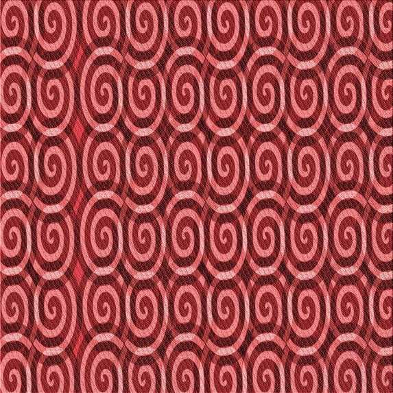 Ahgly Company Machine Washable Indoor Square Transitional Red Area Rugs, 8' Square