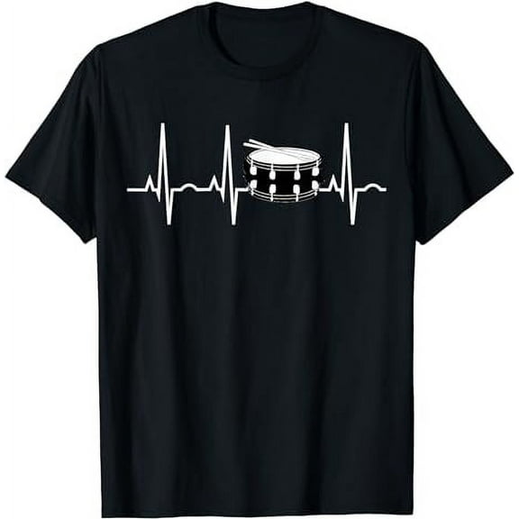 Snare Drum Heartbeat Shirt - Best Drummer Gift Tee