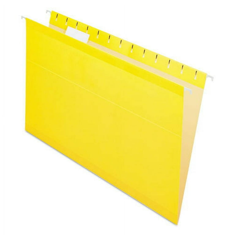 Colored Reinforced Hanging Folders, Legal Size, 1/5-Cut Tabs, Yellow, 25/Box Colored Reinforced Hanging Folders, Legal Size, 1/5-Cut Tabs, Yellow, 25/Box