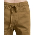 thumbnail image 5 of J. METHOD Men’s Joggers Pants Casual Lightweight Comfy Harem Slim Fit Adjustable Elastic Waist Pockets Sweatpants NEMP08 Dark Wheat 3XL, 5 of 6