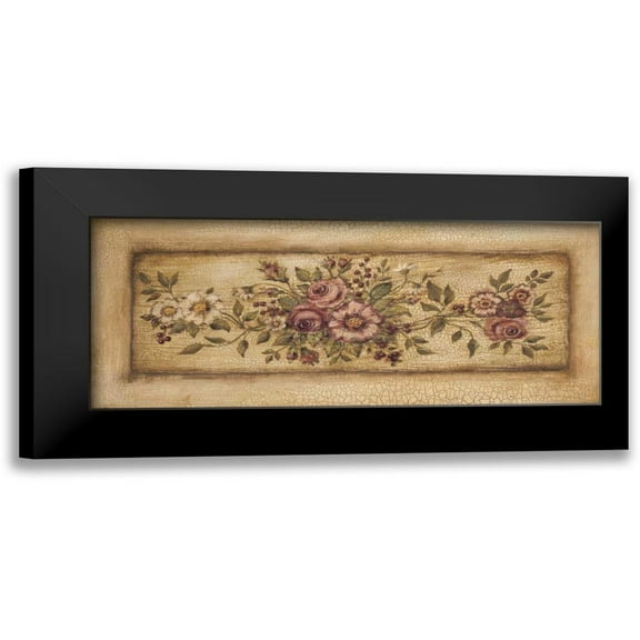 Poloson, Kimberly 14x8 Black Modern Framed Museum Art Print Titled - Vintage Garland II