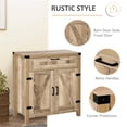 thumbnail image 3 of 30'' Buffet Cabinet Bar Cabinet with Storage, Coffee Bar Cabinet Kitchen Buffet Storage Cabinet with Drawers, Sideboard Buffet Cabinet for Kitchen, Dinning Room and Living Room, Oak, 3 of 8