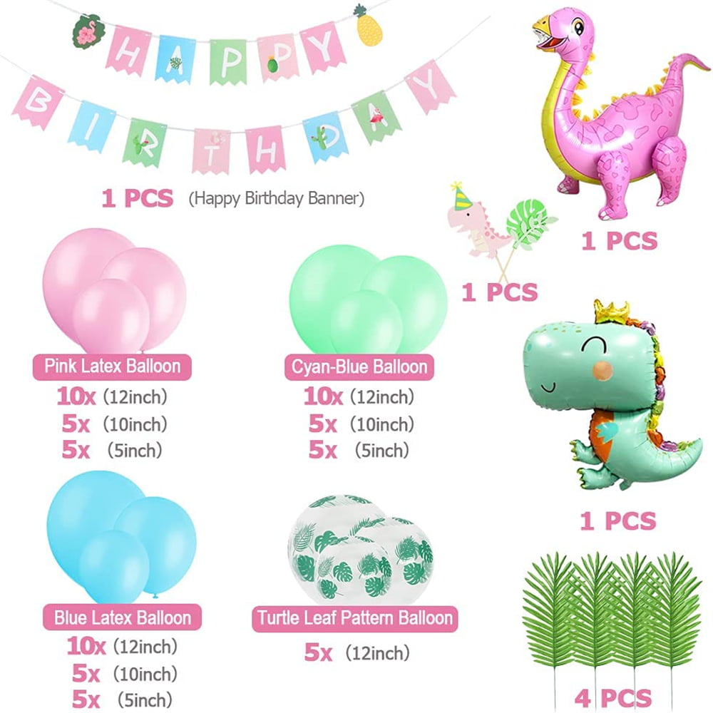 Girl Pink Dinosaur Birthday Party Favors, Hair Scrunchie - LD100