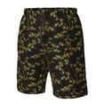 thumbnail image 6 of Uemuo Bamboo Pattern Men's Swim Trunks Hawaiian Beach Bathing Suit Swimsuits Beach Quick-Dry Shorts with Pockets-Small, 6 of 9