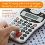 BAZIC 8-Digit Silver Desktop Calculator with Key Tone