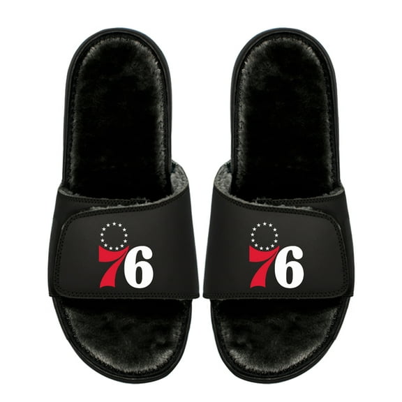 Youth ISlide Philadelphia 76ers Logo Fur Slide Sandals