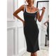 thumbnail image 2 of Tank Dress, Slim Fit Knitted Sleeveless Dress Casual For Daily Life For Wedding Dating, 2 of 6