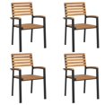 thumbnail image 2 of vidaXL 5 Piece Garden Dining Set Solid Wood Acacia and Metal, 2 of 5