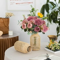 Inerposs Simulation Rose Flower Bouquet, Realistic Home Decoration, Elegant Plastic Florals, Multi-functional Indoor Decor, Lifelike Floral Arrangement