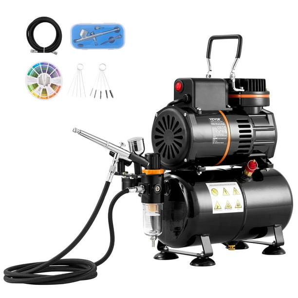 Kit de aerógrafo VEVOR con compresor de tanque de almacenamiento de aire de 3.5 L