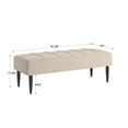 thumbnail image 5 of Weston Home Marcel Upholstered Bench, Beige, 5 of 6