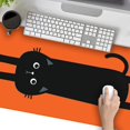 thumbnail image 4 of Desk Mat Black Cat 35.5" x 15.7" Mouse Pad Large,Keyboard Mats for Desk,Extended Mouse Pad,Non-Slip Base Stitched Edges Desk Pad,Desk Cover,Home Office Accessories, 4 of 6