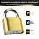 thumbnail image 3 of Golden combination lock, 4-digit padlock, used for storage of sports lockers, fences, toolboxes, boxes and buckle cabinets in school gymnasiums (1 pack)., 3 of 5