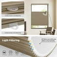 thumbnail image 3 of LazBlinds Top Down Bottom Up (TDBU) Cordless Cellular Shades, Light Filtering Honeycomb Shades Pleated Blinds for Windows, 27" W x 64" H, Brown, 3 of 6