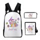thumbnail image 1 of Set de 3 mochilas escolares infantiles con forma de cartera para el Día de Pascua, 1 of 1