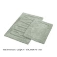 thumbnail image 5 of Veria 2 Piece Bath Mat with RELAX Sculpted Details, The Urban Port, Green - Saltoro Sherpi, 5 of 5
