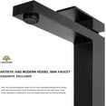 thumbnail image 2 of Modern Matte Black Bathroom Faucet Single Handle, Lava Odoro Black Single Hole Bathroom Sink Faucet Vanity Faucet with Drain Assembly Supply Line, Deck Plate Included, BF307-B, 2 of 17