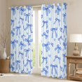 thumbnail image 2 of Manfei Blue Girly Bow Blackout Curtains Set of 2 (38x54 Each),Coquette Bowknot Living Room Curtains, 2 of 6