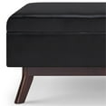 thumbnail image 6 of Trent Home Faux Air Leather Coffee Table Storage Ottoman in Midnight Black, 6 of 7