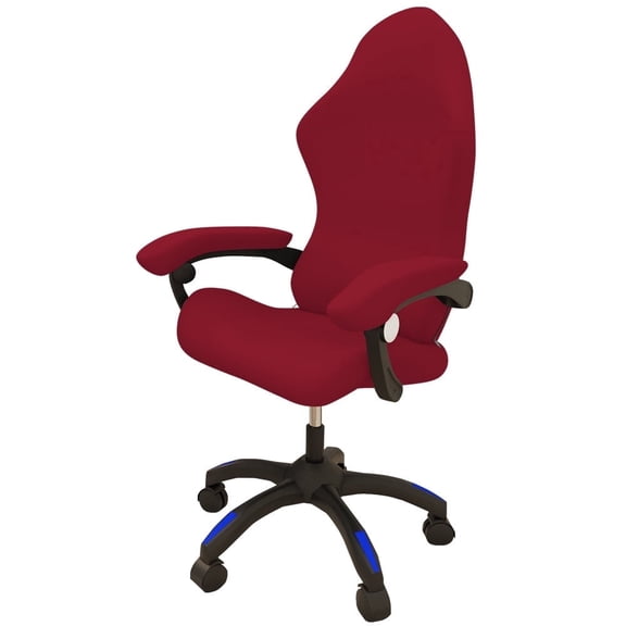 Ergonomic Office Computer Game Chair Slipcover – Stretchy Polyester Cover for Reclining Racing Gaming Chair, Dark Blue-red-