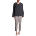 thumbnail image 2 of Secret Treasures Women’s and Women’s Plus Long Sleeve Plush Pajama Set, 2 of 7
