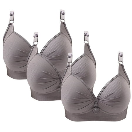 LLYWEY Womens Bras Push up Clearance Wire-Free Push up Bras Women Ladies T-Shirt Bra Style-898 Women s Plus Molded Cup Bra Feature Adult Female Bralette Sports Bras Gray 40B