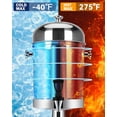 thumbnail image 3 of 2 Gallon Beverage Dispenser with Stand, Stainless Steel Juice Urn for Hot Cold Drinks, Easy Clean Drip Tray & Ice Core for Parties Home Events, 3 of 6
