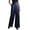 Navy Blue, variant on Women'S Polka Dots Wide Leg Tailored Pants High Waisted Belted Loose Trousers with Pockets Navy Blue L