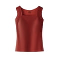 thumbnail image 6 of Ichuanyi Women's Round Neck Padded Camisole, Sleeveless Built-in Bra Tank Top, Solid Color Supportive Cami Blouse, Comfortable Shapewear Top, 6 of 9