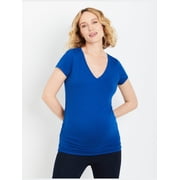 Motherhood Maternity V-Neck Side Ruched Maternity Tee