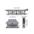 thumbnail image 5 of 75 Inch Heavy-Duty Queen Size Folding Camping Bed, 10-Leg Stable Support Outdoor Cot with Mattress & Side Pockets, Portable Winter Camping Equipment, 5 of 7