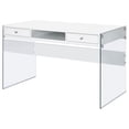 thumbnail image 5 of Scranton & Co Contemporary Wood/Glass Computer Desk in Glossy White, 5 of 9