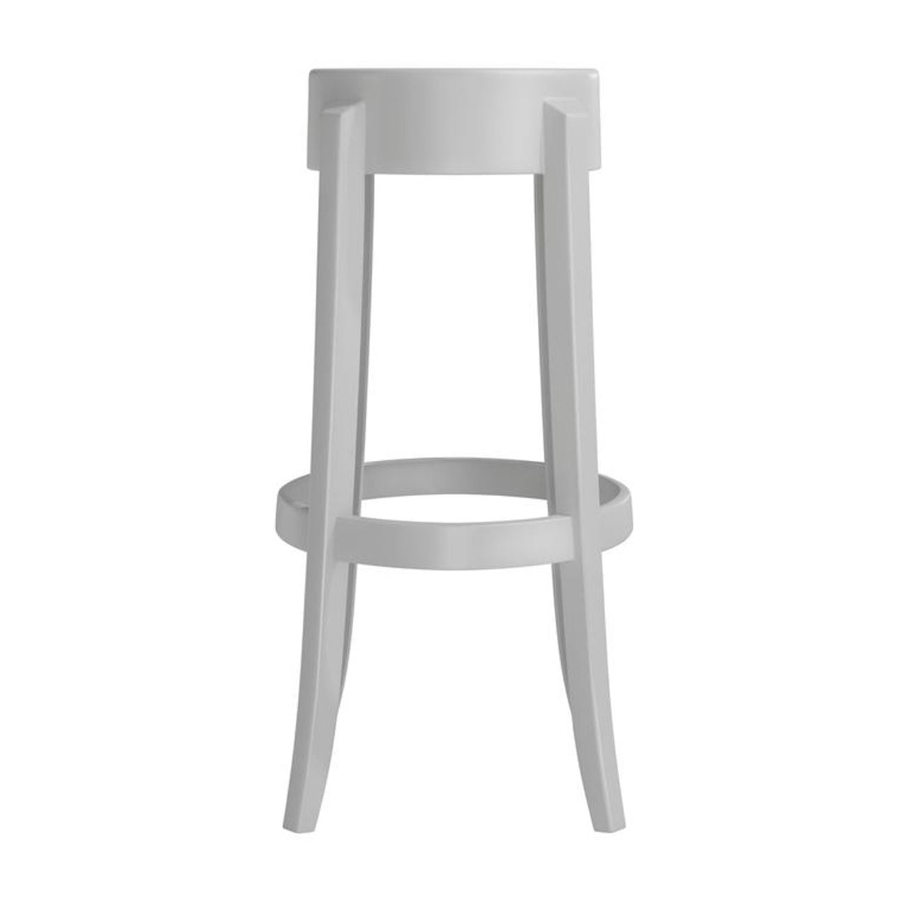 UZ Shine Set of 2 Matte White Counter Bar Stools, 29.3" High, Thermoplastic, Matte Finish