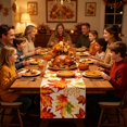 thumbnail image 6 of Thanksgiving Maple Leaf Table Runner Fall Theme Pastoral Style Linen Table Runner for Home Party kitchen Table Decoration, 6 of 6