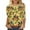 Multicolor1, variant on Mardi Gras Tops for Women 3/4 Sleeve Carnival Print Round-neck Top Multicolor L
