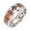 Life Tree, variant on Unisex Stainless Steel Ring Wood Inlay Tree Of Life Cross Skull Freemason Design Half Circle Gift Travel Bonus