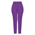 thumbnail image 5 of VBVC Women's High Waisted Ankle Dress Pants , Straight Leg Work Slacks For Women , Ladies' Business Casual Cropped Trousers with Pockets,Purple,S-3XL, 5 of 6