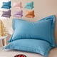 thumbnail image 1 of Juego de fundas de almohada de microfibra de poliéster - Fundas estándar súper suaves - Transpirables y amigables con la piel - Pack de 2 - Morado, Rosa, Amarillo, Azul, 1 of 6