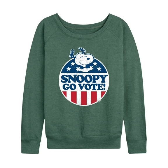 Peanuts - Snoopy Go Vote - Women's Lightweight French Terry Long Sleeve Shirt